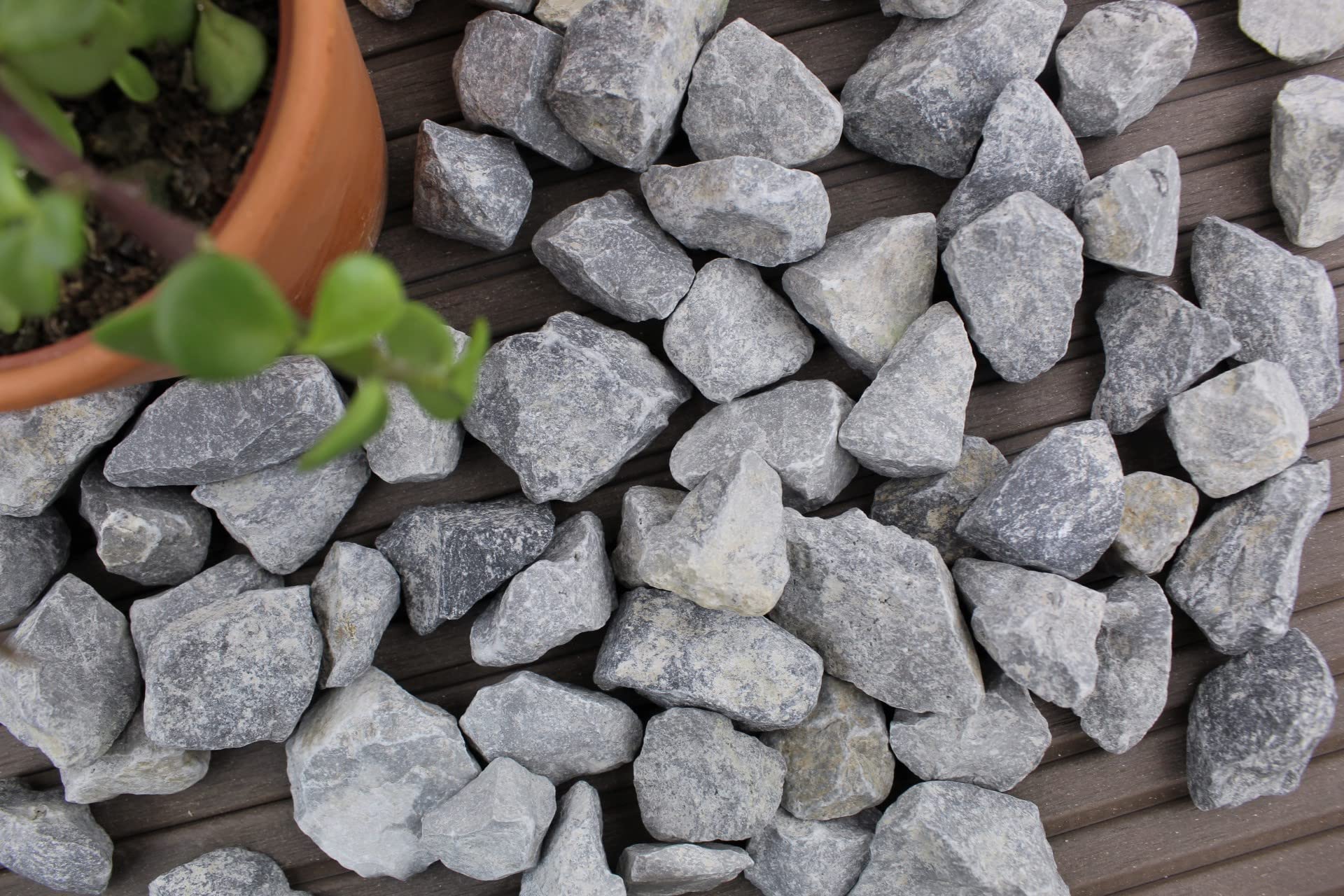 Grava ornamental, piedra gris 30-50 mm, saco de 25 kg, relleno de gaviones, decoración para jardín