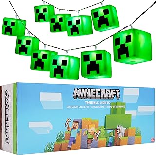 Minecraft String LED Lights for Bedroom Battery Operated Fairy Lights for Room Decor Wall Light Creeper Indoor Decoration Gamer Gifts for Kids