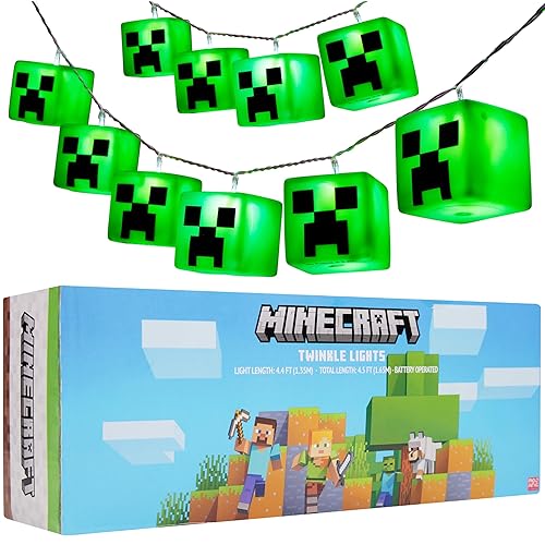 Minecraft String LED Lights for Bedroom Battery Operated Fairy Lights