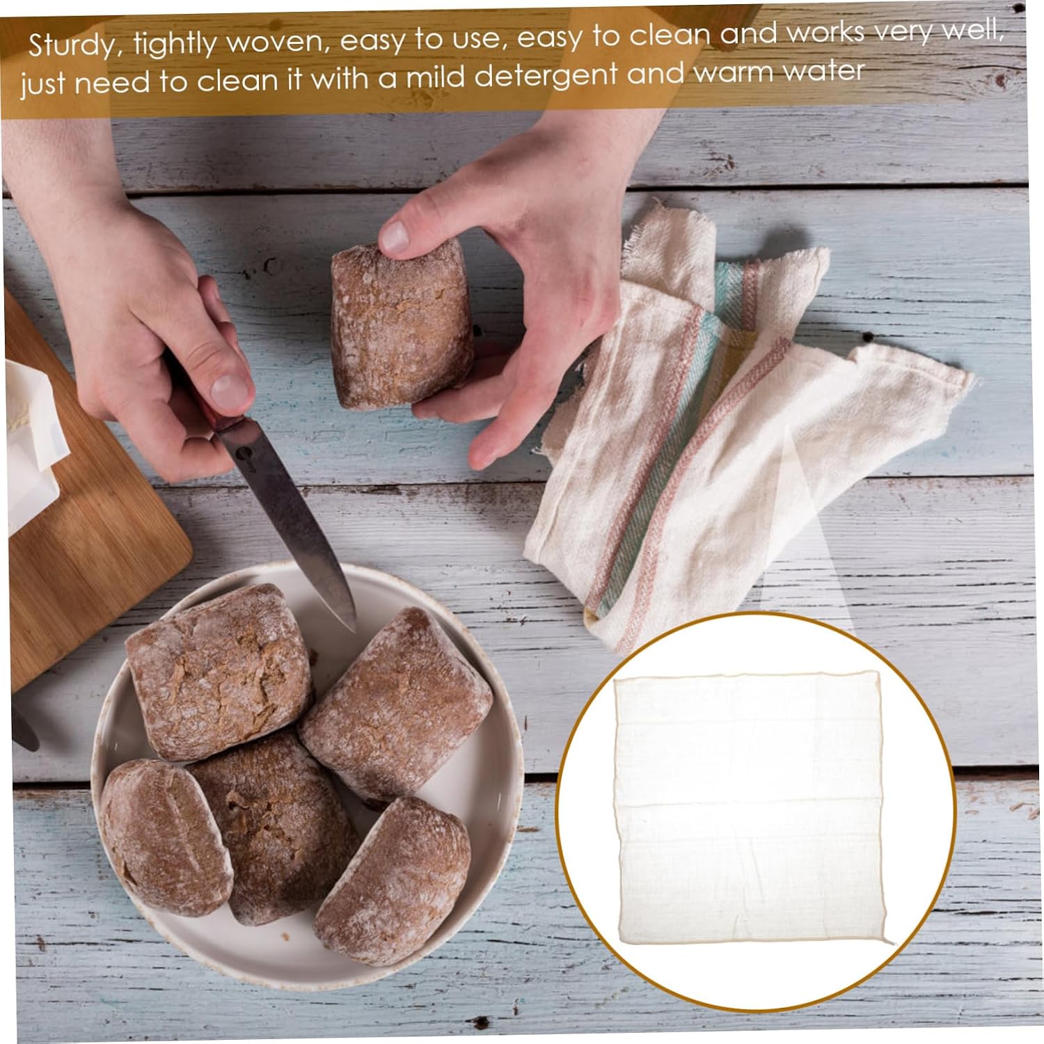 6pcs Cotton Cheesecloth Straining Cloth for Yogurt and Milk