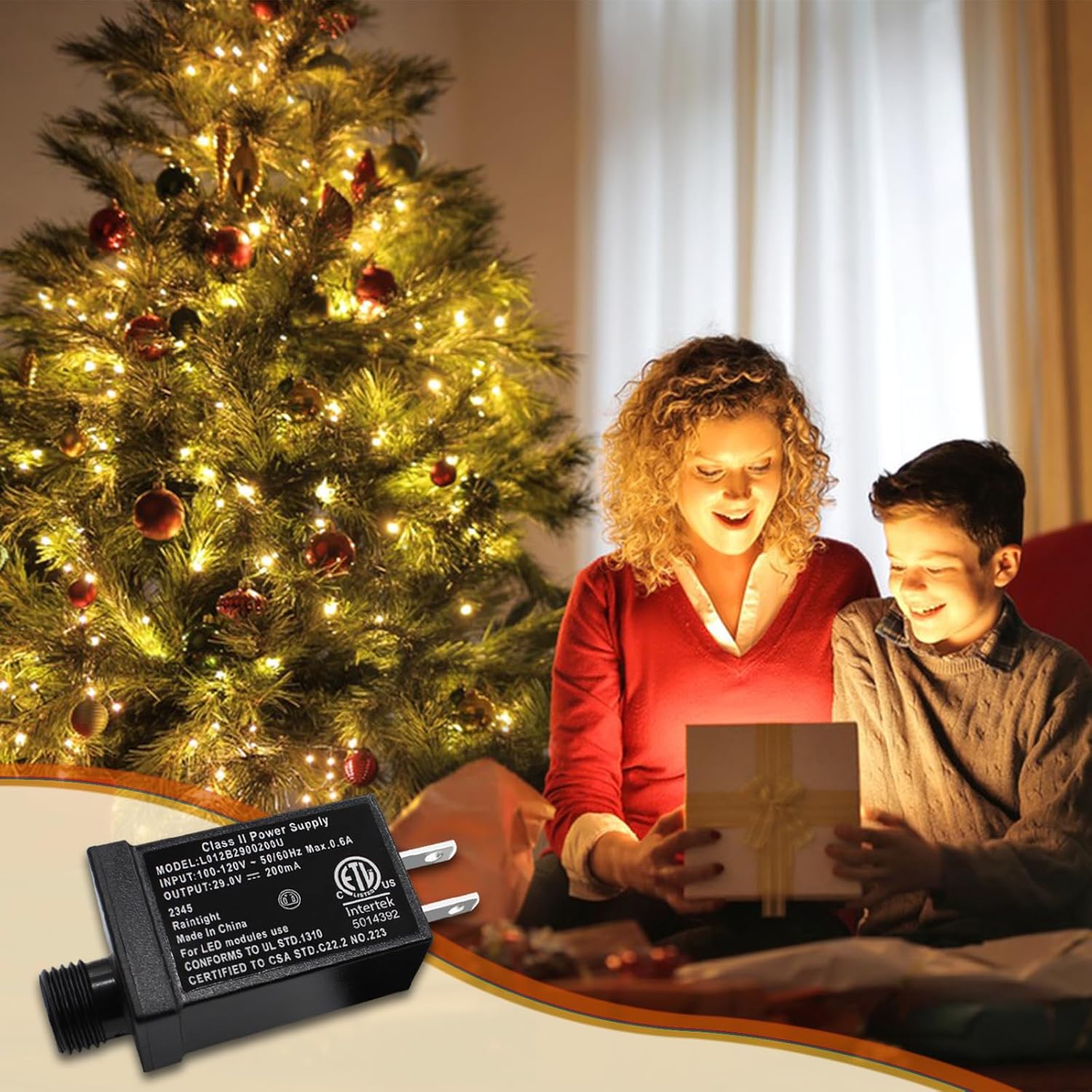 29V 6W LED Power Supply LED Transformer Low Voltage Adapter UL ETL Listed Lighting Driver for String Light, Halloween Christmas Holiday Lighting (29V6W 1PC)