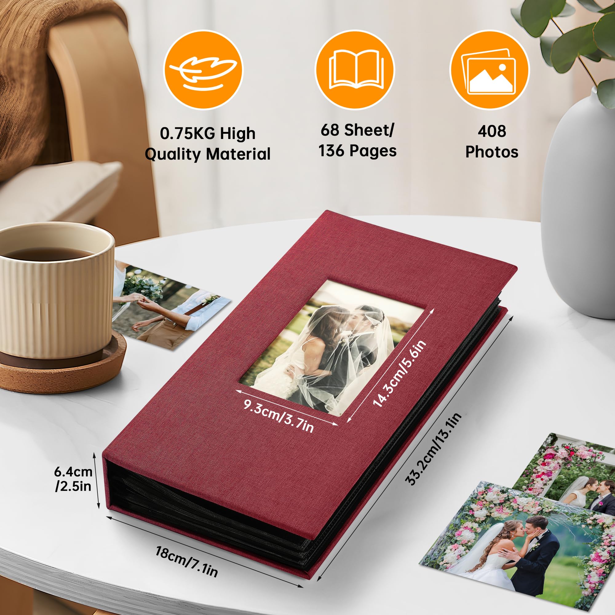 Album Fotografico 15x10cm - 600 Tasche, Copertina In Lino Personalizzabile, Per Ricordi - Foto 7