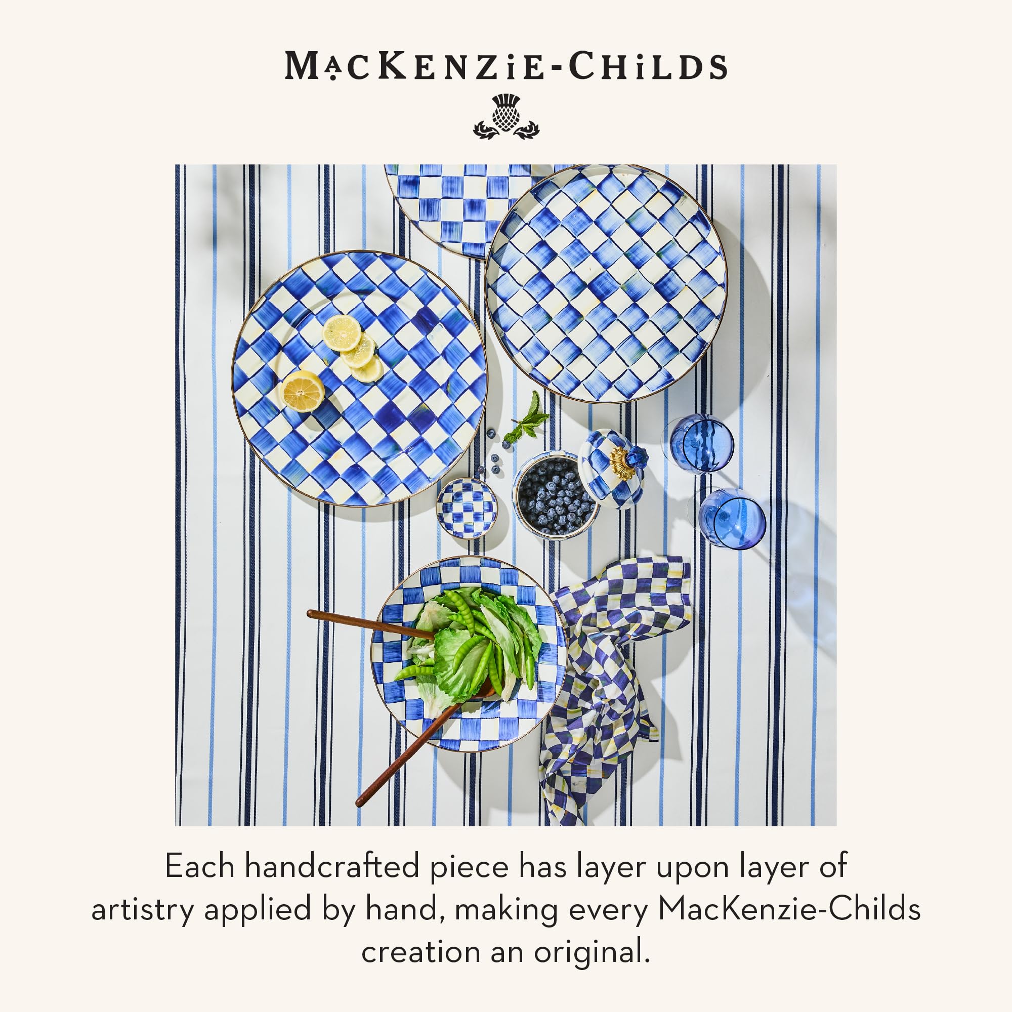 ♩　Mackenzie-childs　マッケンジーチャイルズ　ボウル Amazon.co.jp: MacKenzie-Childs ロイヤルチェックサービングボウル