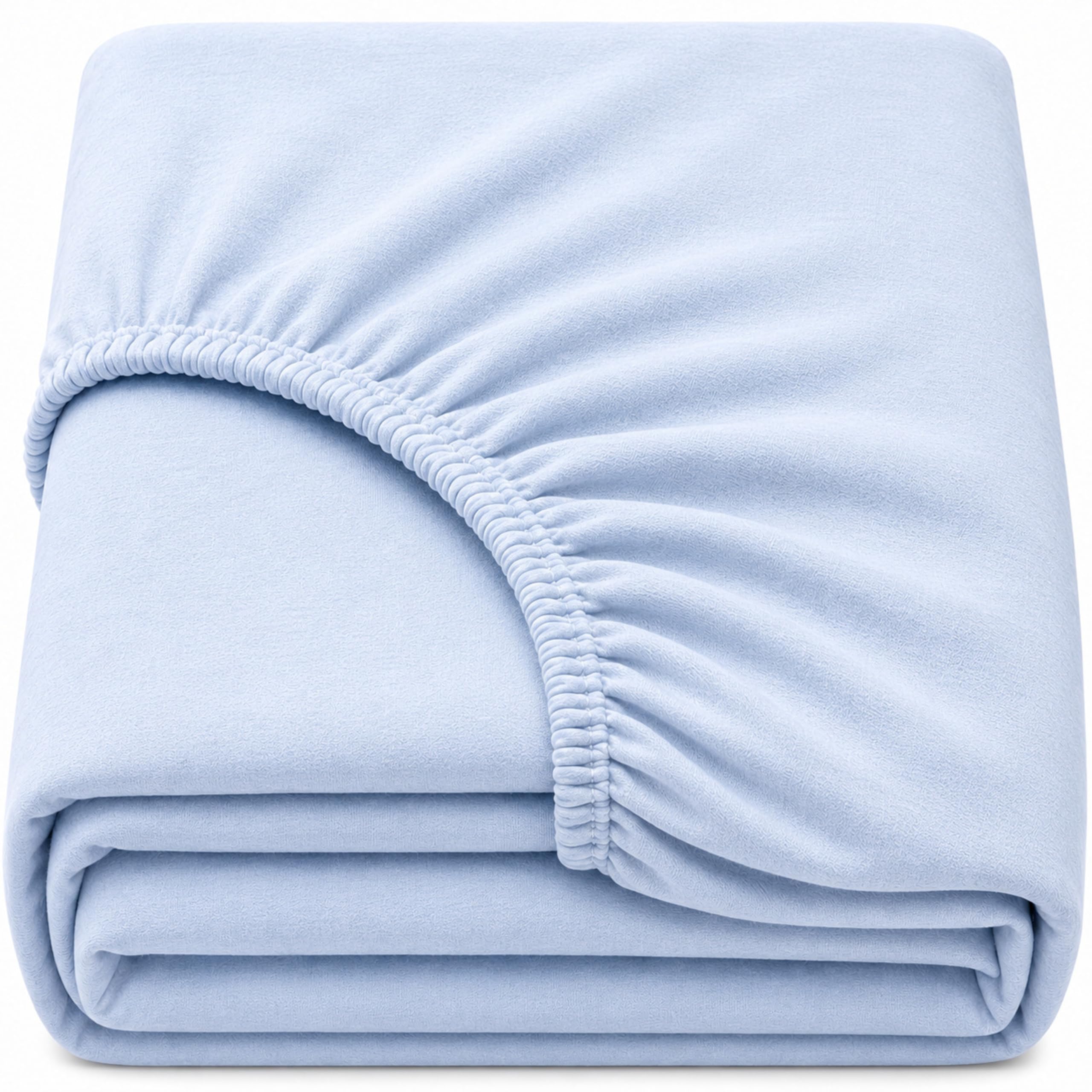 Dudu N Girlie Travel Sheets 95 x 65 cm – Blue, 100% Jersey Cotton Fitted Sheet, Compatible with Graco, Joie & Red Kite