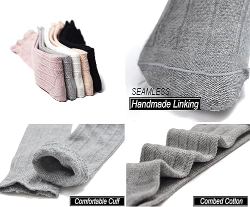 Miniatura 5 de Epeius Calcetines de uniforme hasta la rodilla calcetines de tubo con volantes para bebés y niños pequeños paquete de 35