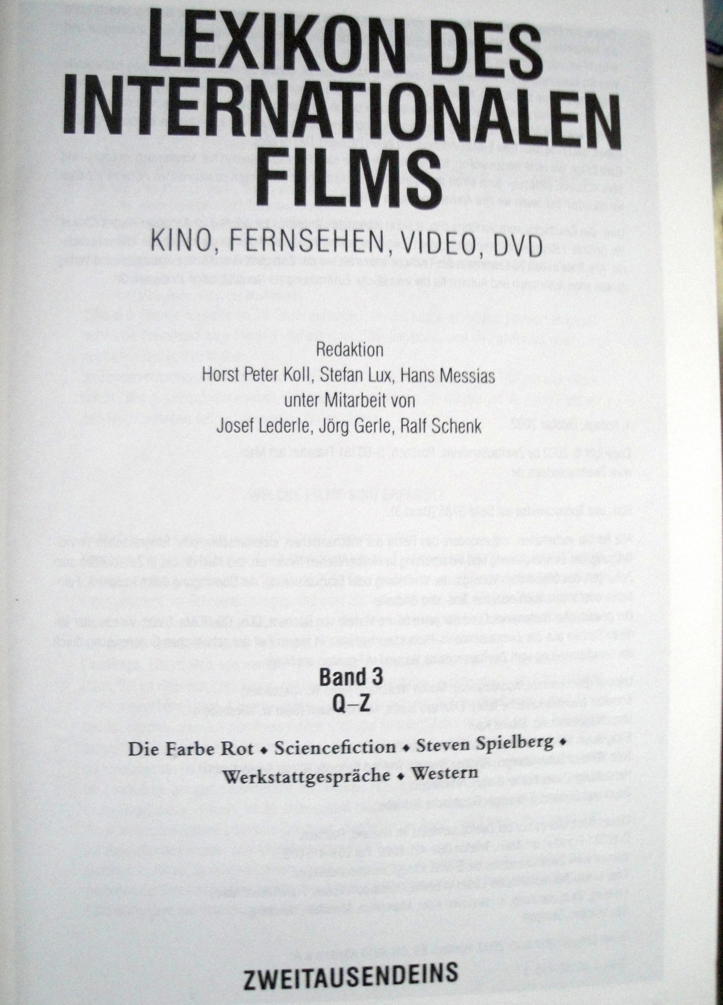 Lexikon des Internationalen Films: Kino, Fernsehen, Video & DVD