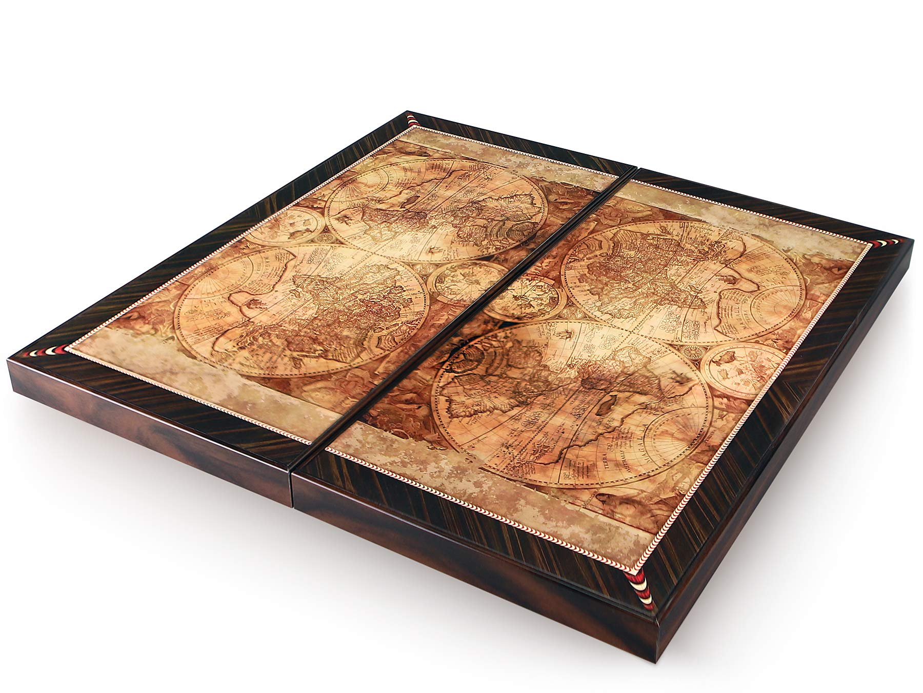 Luxus Backgammon Tavla Antik Welt XXL Gesellschaftspiele Familienspiel 50 x 50 cm.