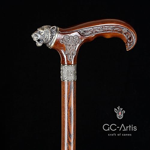 Miniatura 7 de GC-Artis - Bastón de madera para caminar, hecho a mano, cómodo agarre, bastones para hombres y mujeres, elegante bastón Derby