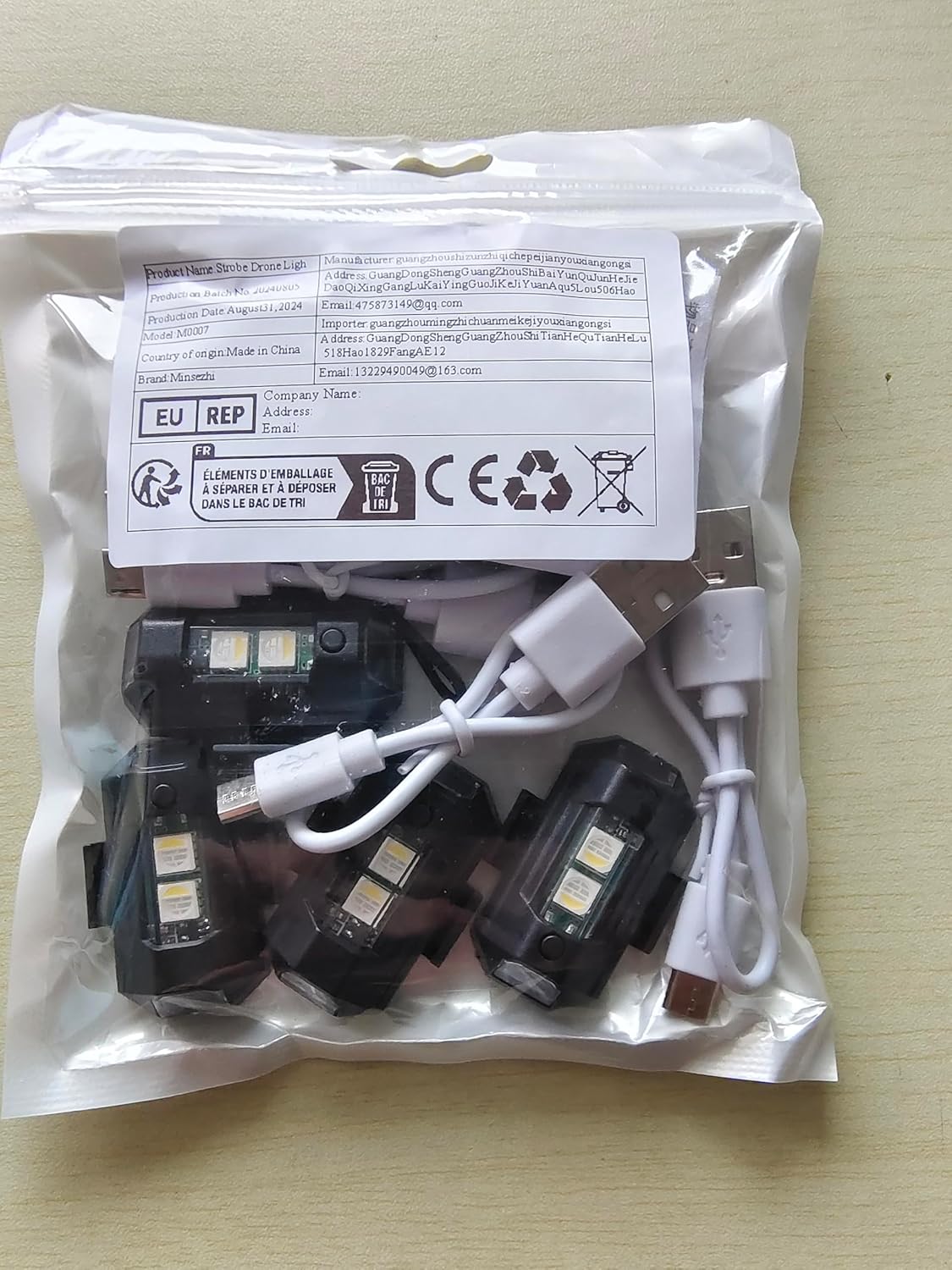 4Pcs LED Strobe Drone Light 7 Colors USB Charging Flying Anti-Collision Night Lights for Remote Control Drone,Motorcycle,Car,Bike,RC Car,RC Boat