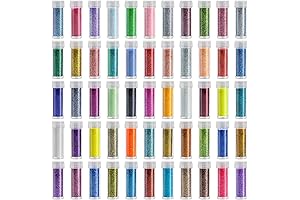 Nicolina Glitter: Unleash Your Inner Artist with 55 Colors of Enchanting Holographic and Iridescent Glitter