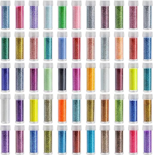 Purpurina holográfica e iridiscente ultrafina, 55 colores en polvo de purpurina de resina extrafina, purpurina artesanal para vasos de resina,