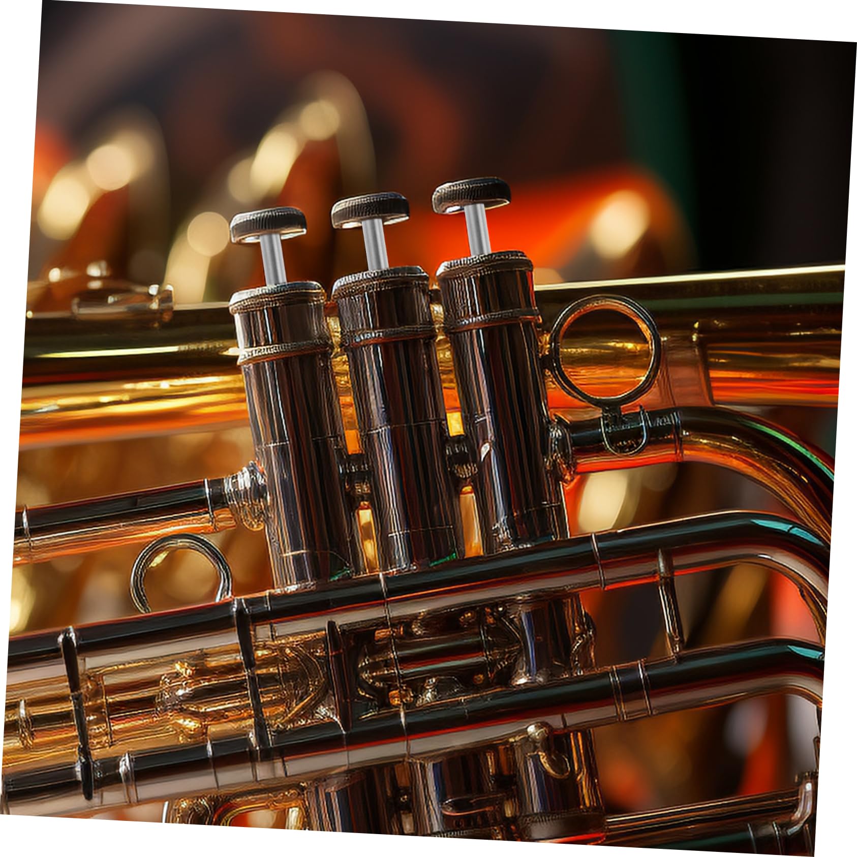 Toyvian Accesorio para Trompa Tenor de Acero Inoxidable, Práctico y Fácil de Almacenar, Varilla de Pistón de Repuesto para Instrumento Musical de Color Plata