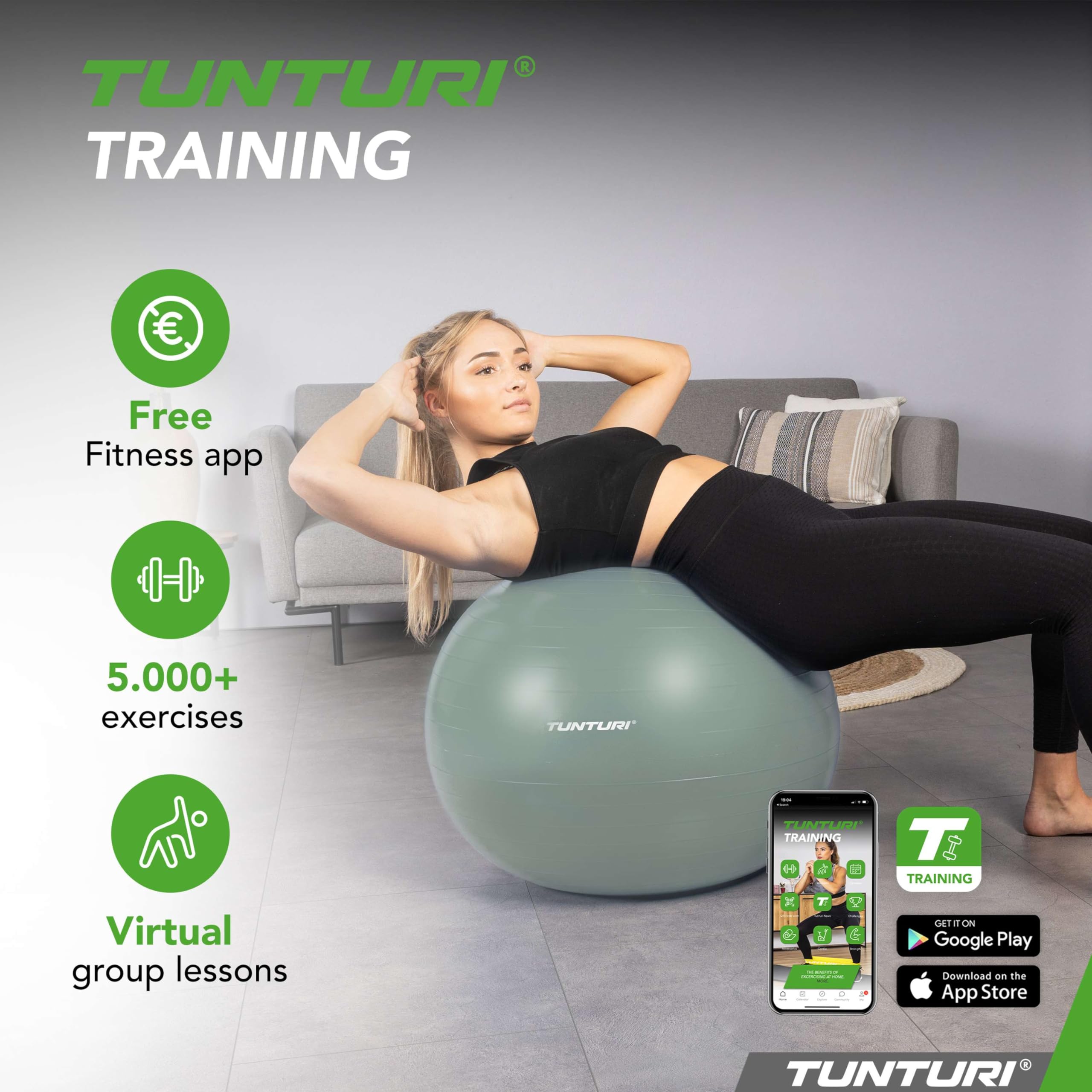 Tunturi Yoga Anti Burst - Palla da ginnastica