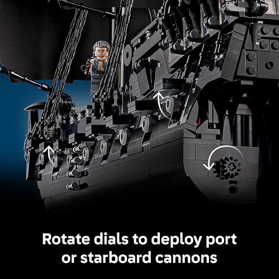 LEGO Icons Captain Jack Sparrows Pirate Ship Building Set for Adults, Ages 18+ Room Decor for Office, Bedroom or Shelf - Collectible Black Pearl Ship for Pirates of The Caribbean Fans - 10365