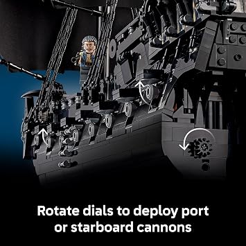 LEGO Icons Captain Jack Sparrows Pirate Ship Building Set for Adults, Ages 18+ Room Decor for Office, Bedroom or Shelf - Collectible Black Pearl Ship for Pirates of The Caribbean Fans - 10365