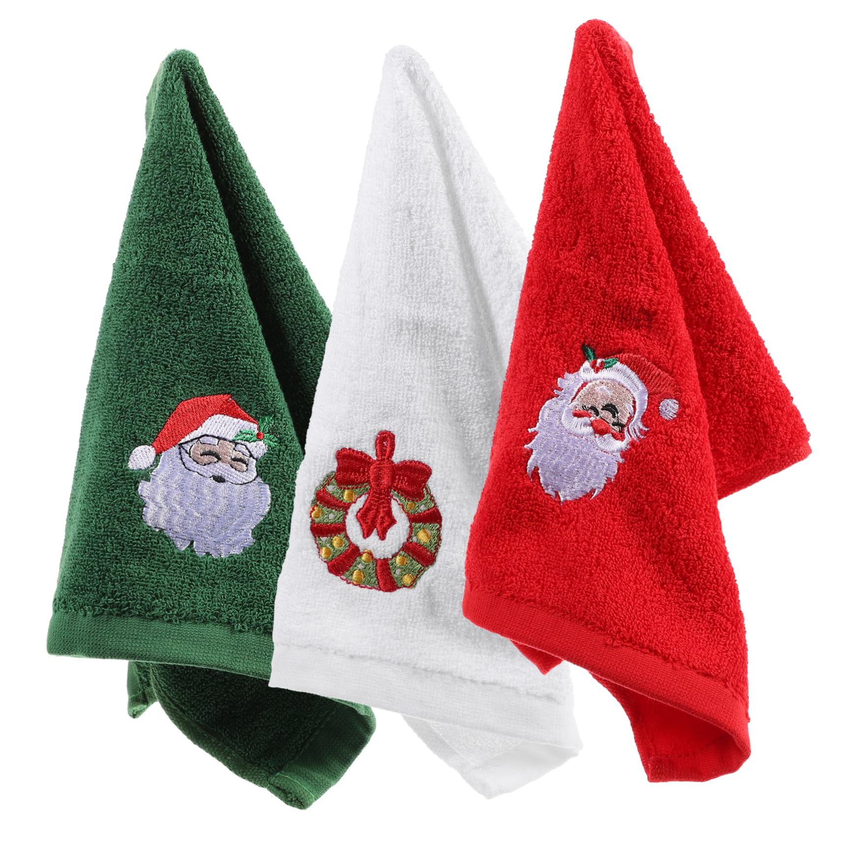 Juego de 3 toallas de baño ecológicas PLAFOPE de algodón y estilo navideño