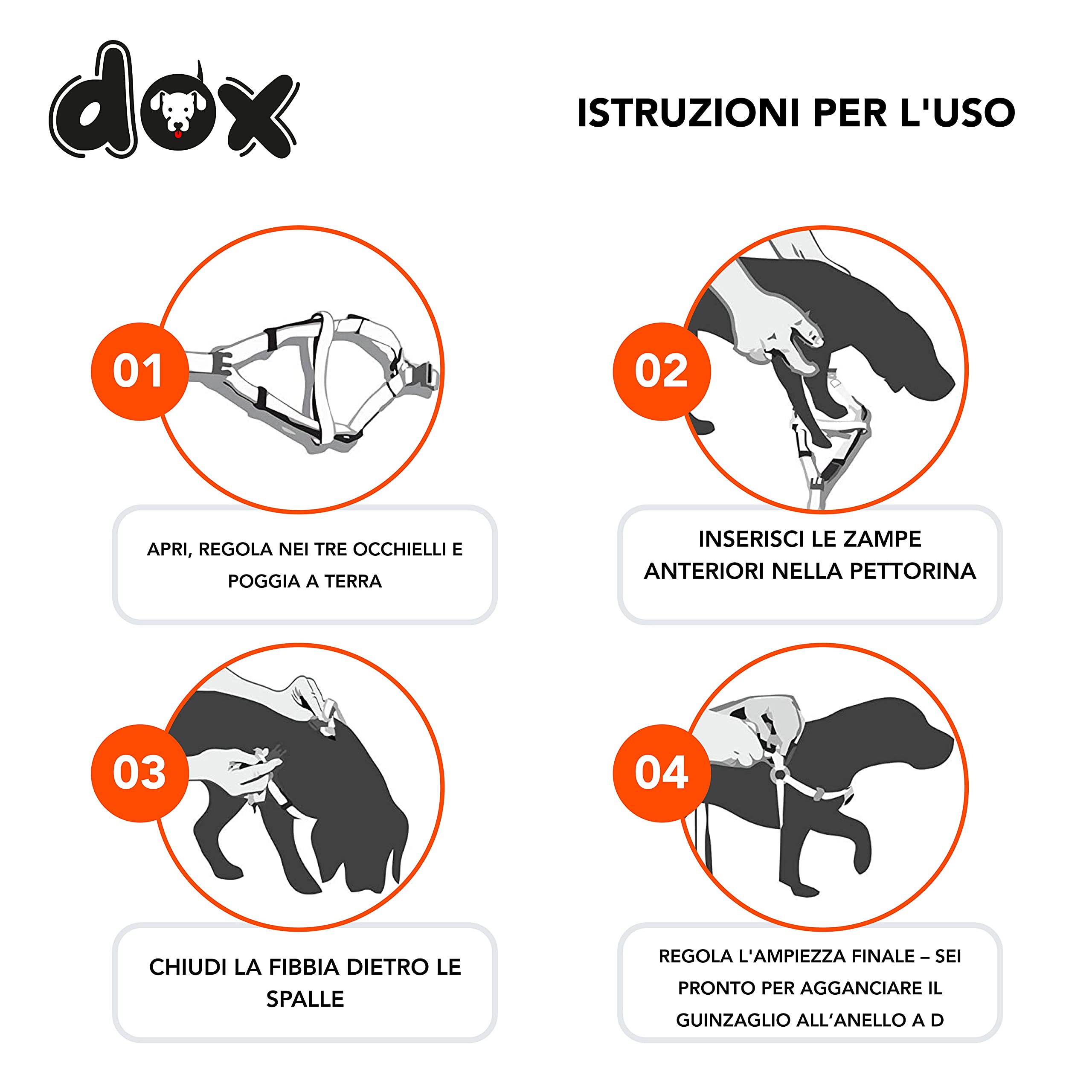 Pettorina Step-In Per Cane In Nylon - Regolabile Per Taglie Piccole, Medie E Grandi, Vari Colori - Foto 4