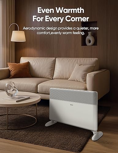Miniatura 5 de Ballu Calentador de espacio de panel de convección para habitación grande, calentador eléctrico de 1500 W con termostato programable, control de