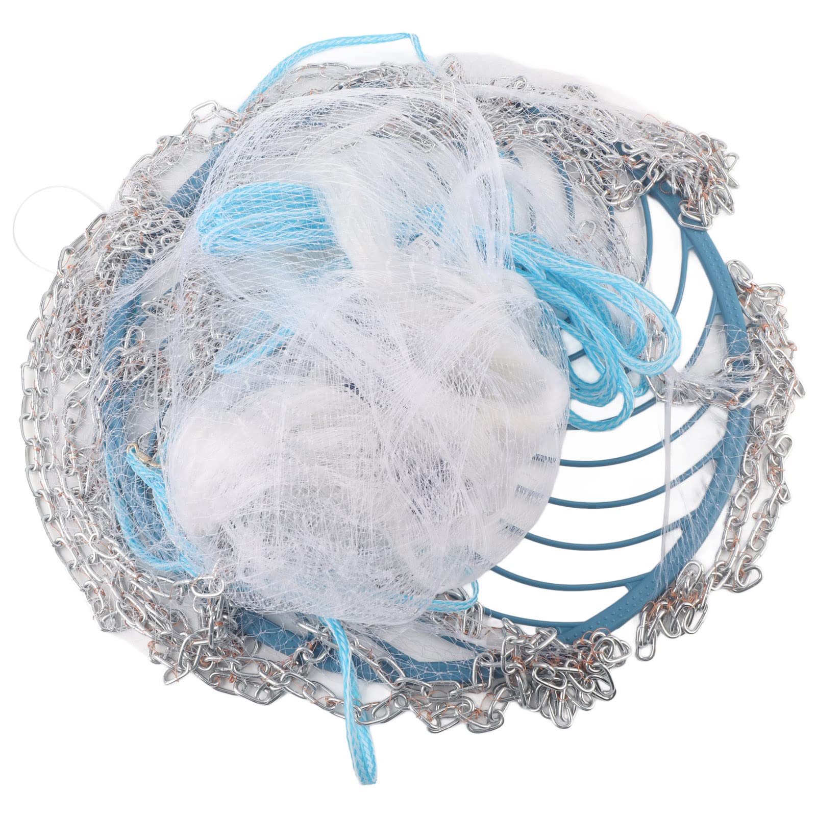 Rete da Pesca da Lancio a Mano a 360 Gradi 480 cm, Rete da Pesca in Nylon Lanciata a Mano, Rete da Pesca Leggera per Lancio di Esche, Piccola Rete da Pesca per