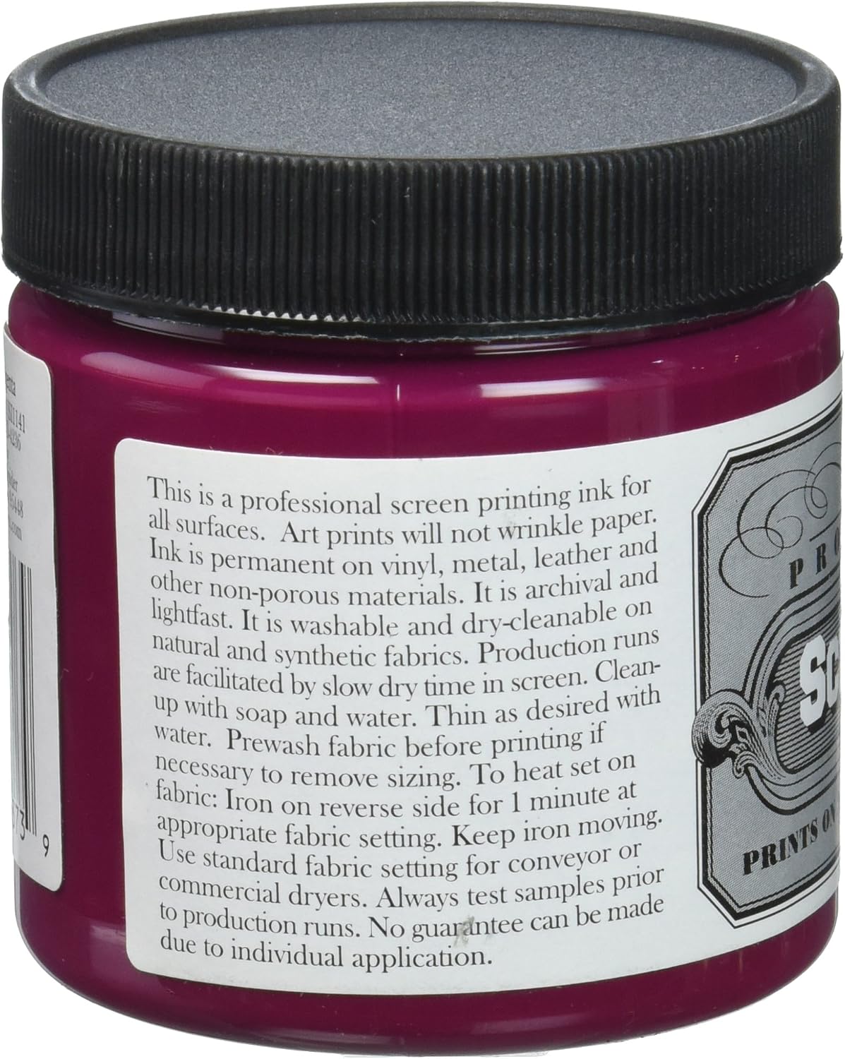 Jacquard Professional Screen Print Ink, Water-Soluable, 4oz Jar, Process Magenta (141)