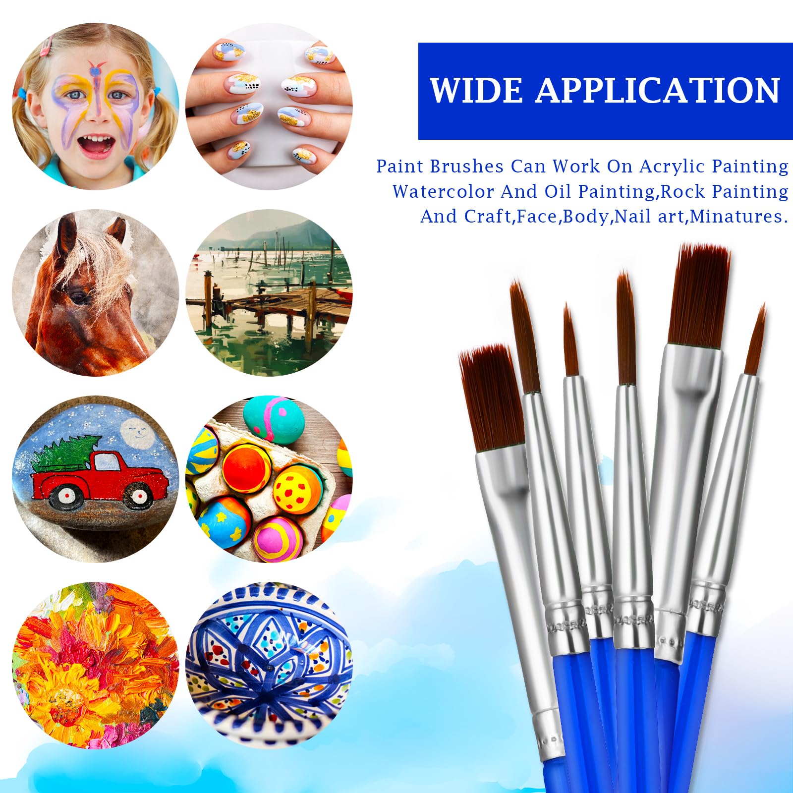 HARFINGTON 3pcs Ultra Fine Detail Paint Brushes - 000# Size For Miniature & Model Painting