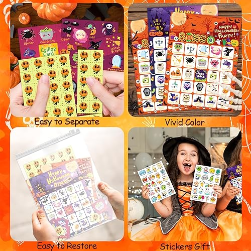 Miniatura 3 de Juego de bingo de Halloween para 24 jugadores, tarjetas de bingo de Halloween, juegos de fiesta de Halloween para niños y adultos, actividad
