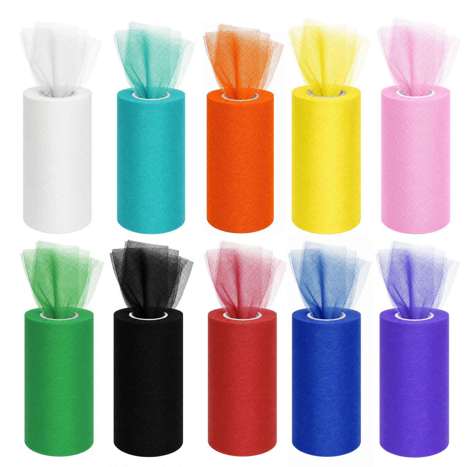 Tulle arc-en-ciel 15 cm anti-effilochage pour créer jupe de table et tutu facilement