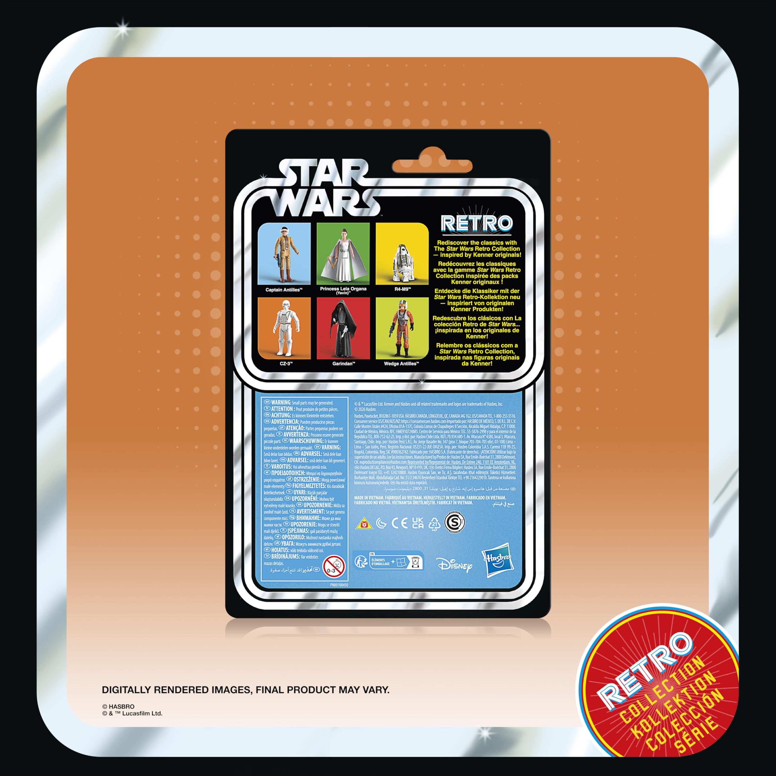 Star Wars La colección Retro, Nueva Esperanza, Pack de 6 Figuras coleccionables de 9,5 cm del Episodio IV