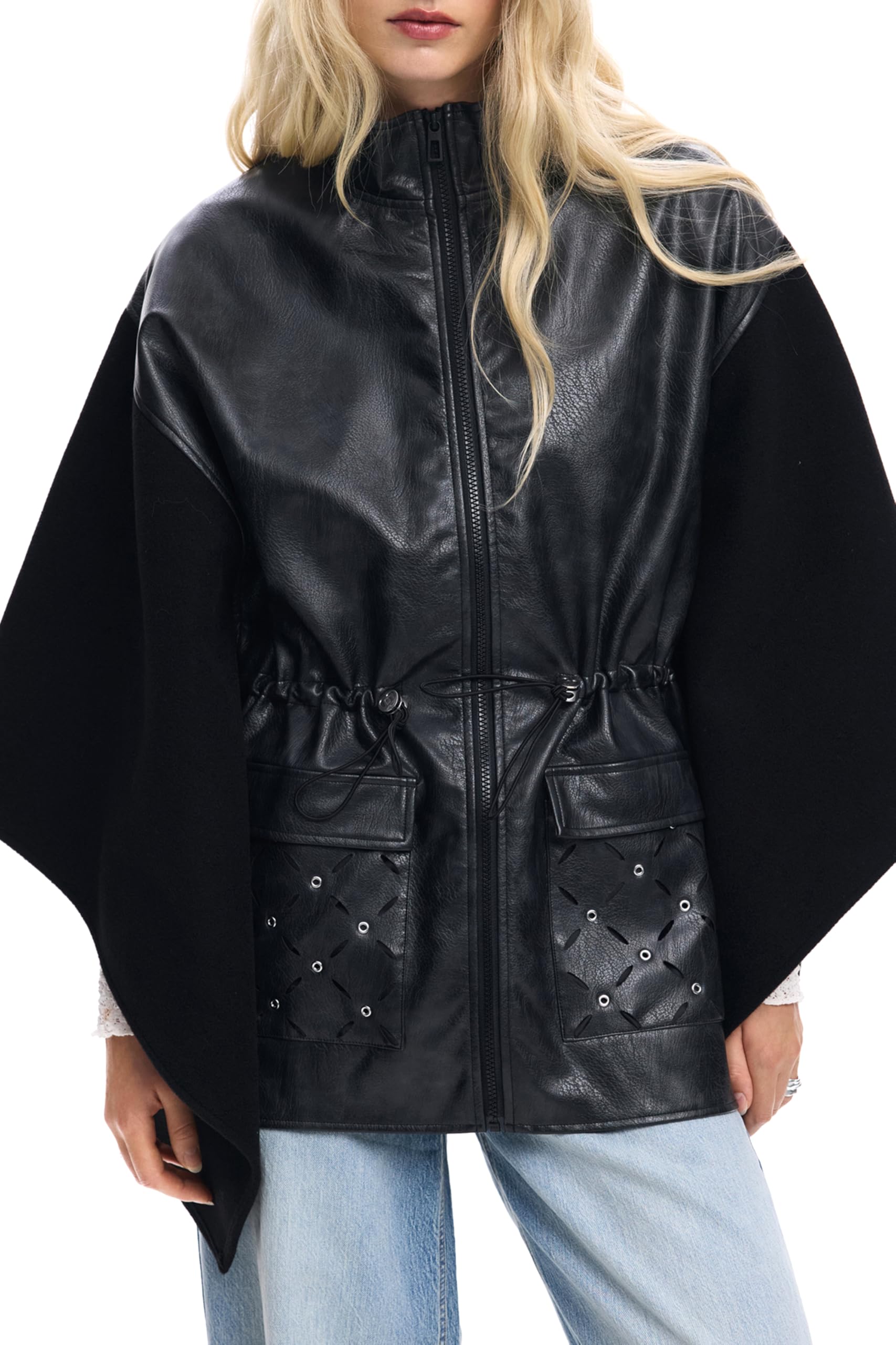 Desigual PONCHO_EYELETS ALDAMA, 2000 BLACK, U