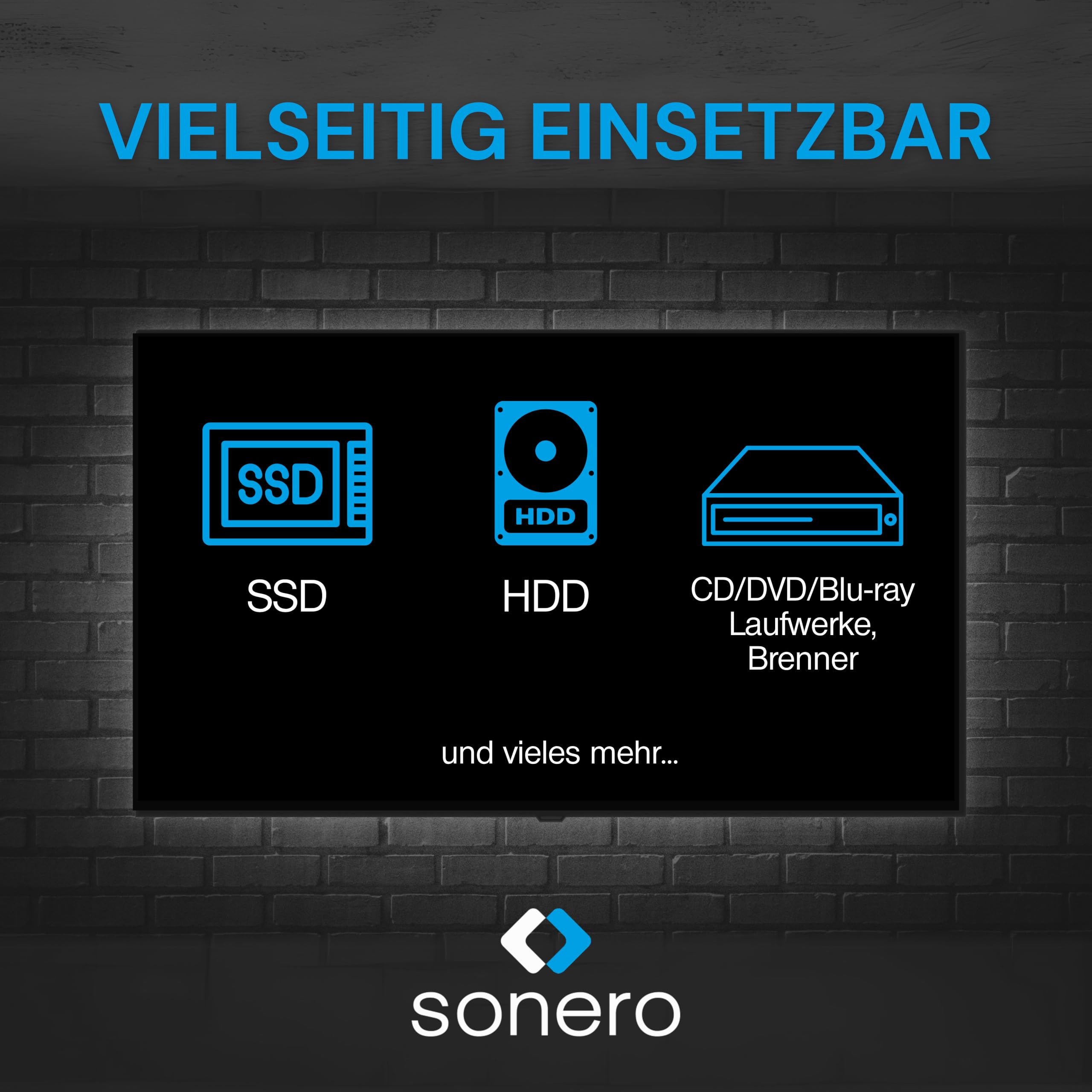 Sonero® kabel do transmisji danych SATA III 6Gb/s, 0,30 m, pod kątem, niebieski