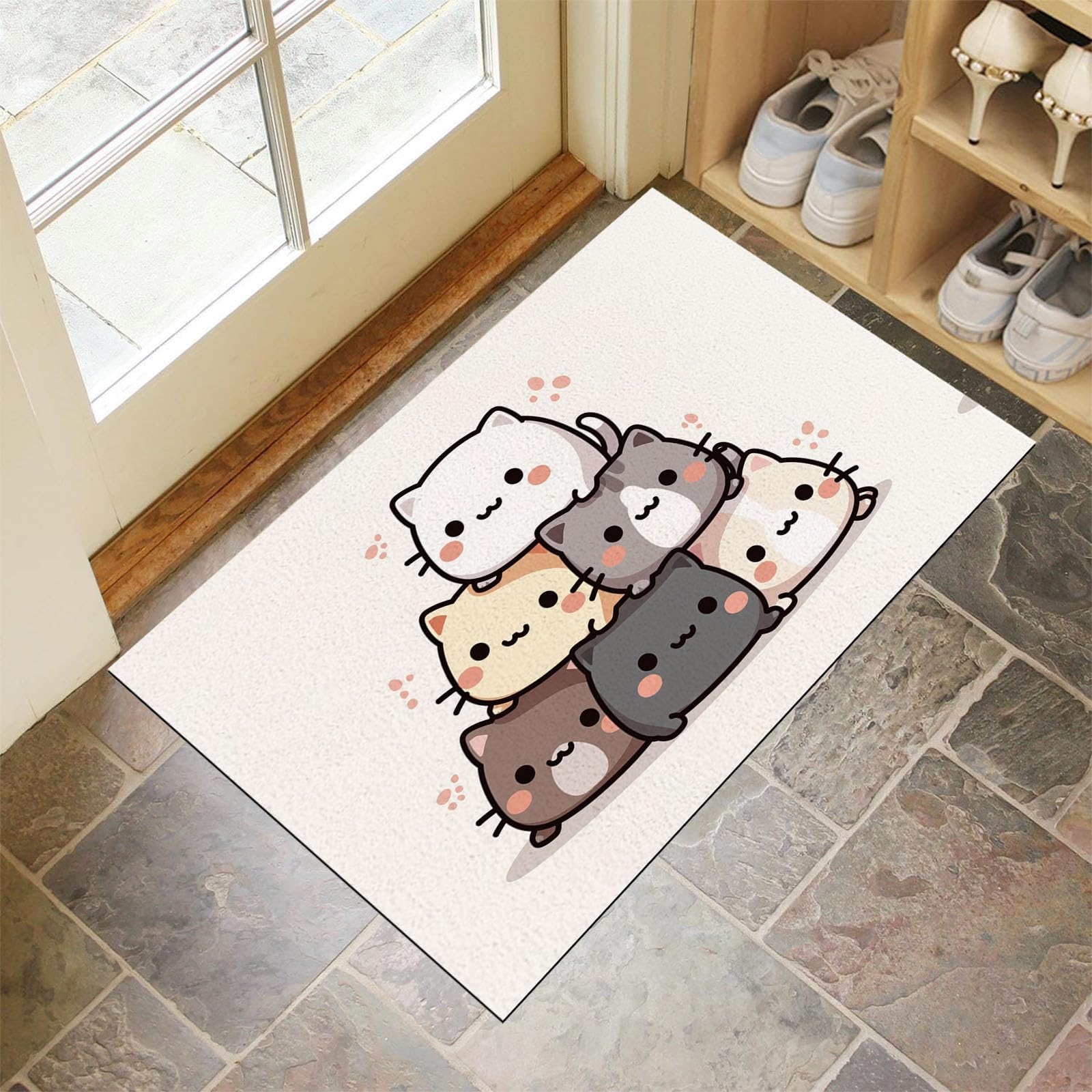 Tapis d'entrée intérieur lavable 90x150 paillasson grand format doux