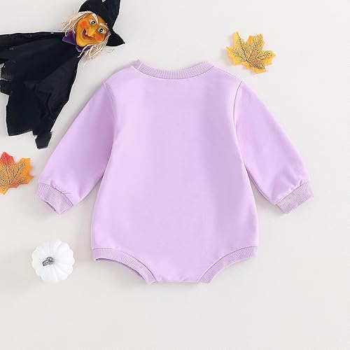 Miniatura 8 de Ropa de Halloween para bebé niña, sudadera con estampado de calabaza, mameluco de burbujas, lindo traje de Acción de Gracias de otoño