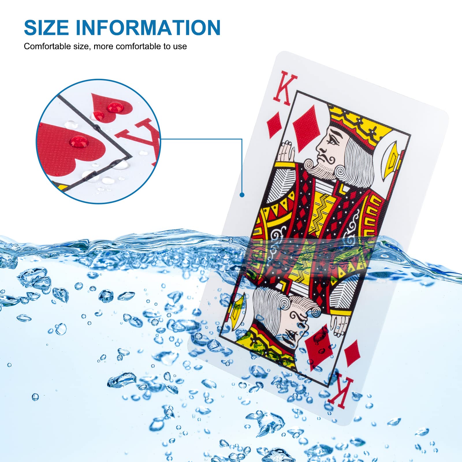 SWINILAYA 2 Deck Playing Cards - HD Waterproof Cards Poker,PVC Standard Playing Cards, 54 Playing CardS, Plastic Poker Cards - Image 3