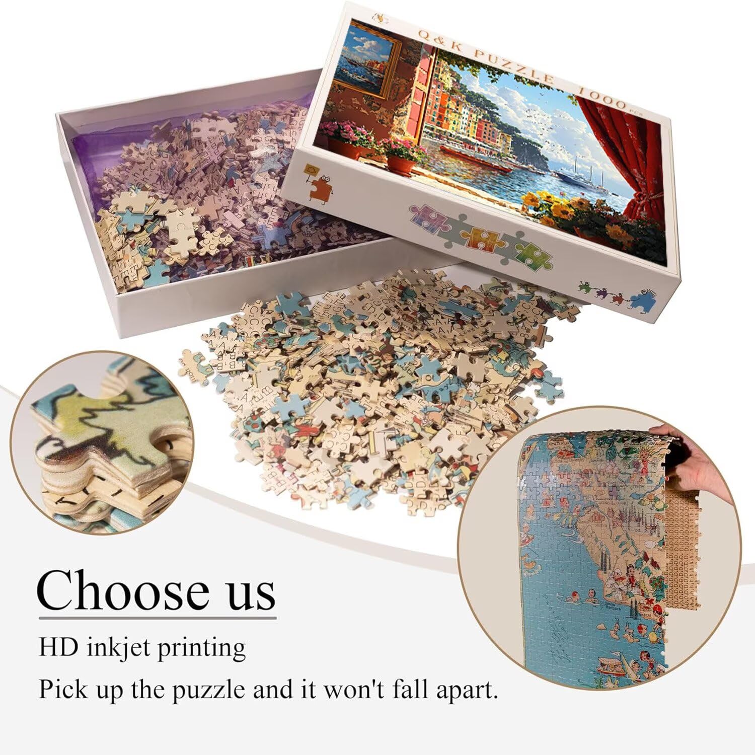 Puzzle in Legno per Adulti 1500 Pezzi | Panoramica| Giocattoli Educativi | Puzzle Adulti E Famiglie Decor | Dimensione Di 87x57cm | Regalo Adultis | Regali Natale (Formato: 34.8x22.8in) o-97