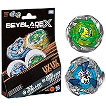 Hasbro Beyblade X, Circle Ghost 4-60LR UX e Hack Viking 4-55O UX, Set Dual Pack con 2 trottole con Rotazione a Destra di Takara Tomy, trottole da Battaglia Giocattolo, dagli 8 Anni in su