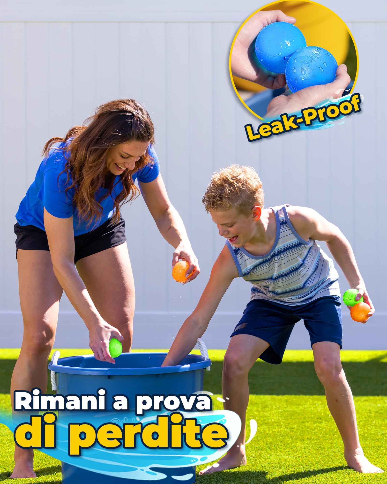 KOKODI Gavettoni Riutilizzabili Magnetici Autosigillanti, Palloncini Acqua Riutilizzabili in Silicone BPA-Free, Bombe d'Acqua per Giochi Acqua Bambini, Spiaggia, Piscina (16PZ)