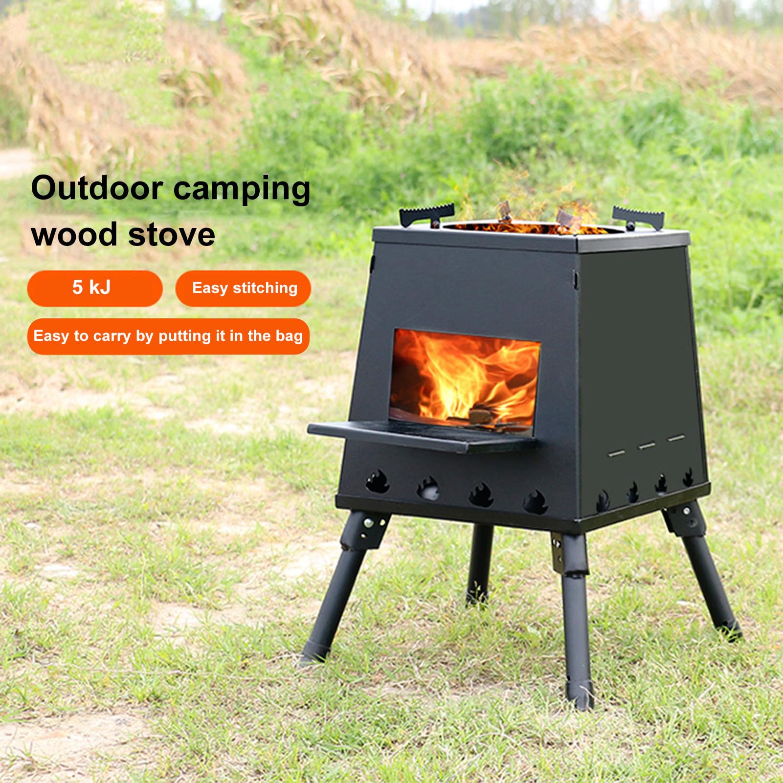 Hornillo de camping portátil, plegable, equipo de cocina al aire libre