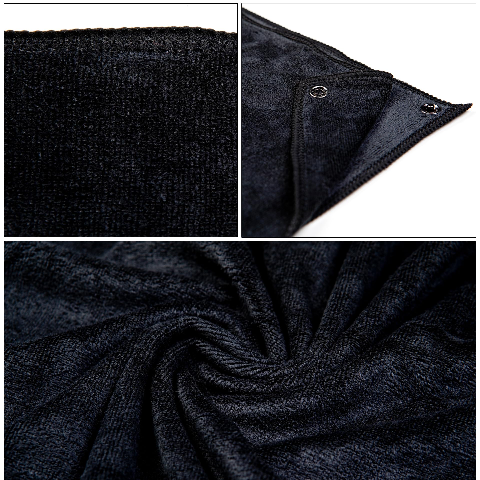 Microfibre towel120x50cm 400gsm Dual Use with Poppers, compact, ultra lightweight & quick dry towel, the perfect gym - Image 2