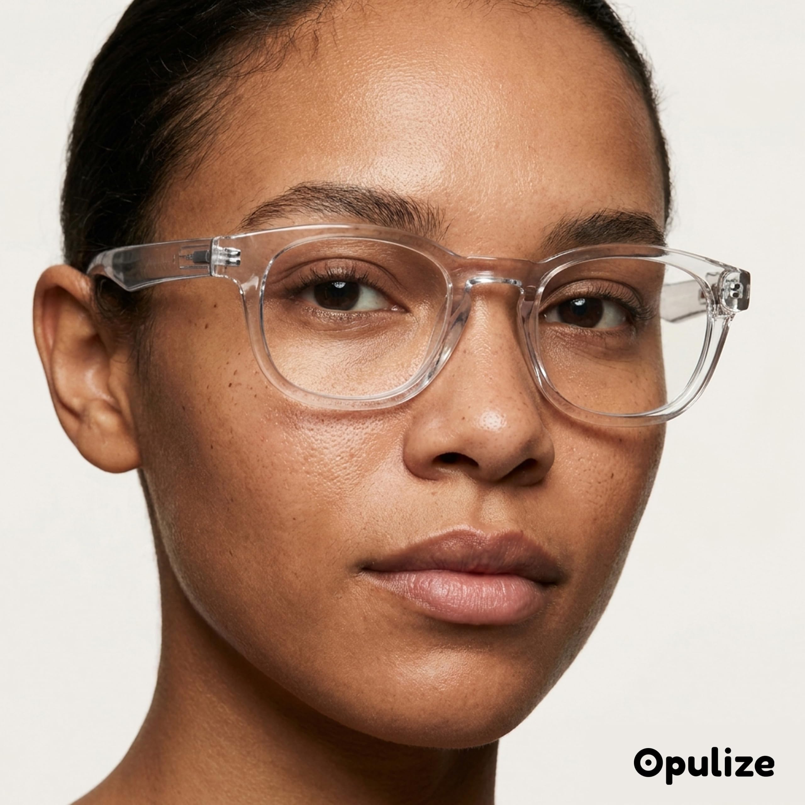 Opulize AWE - Lentes de lectura con bloqueo de luz azul para mujeres y hombres, retro, redondos, antirreflejos, con protección UV, transparentes +1.50