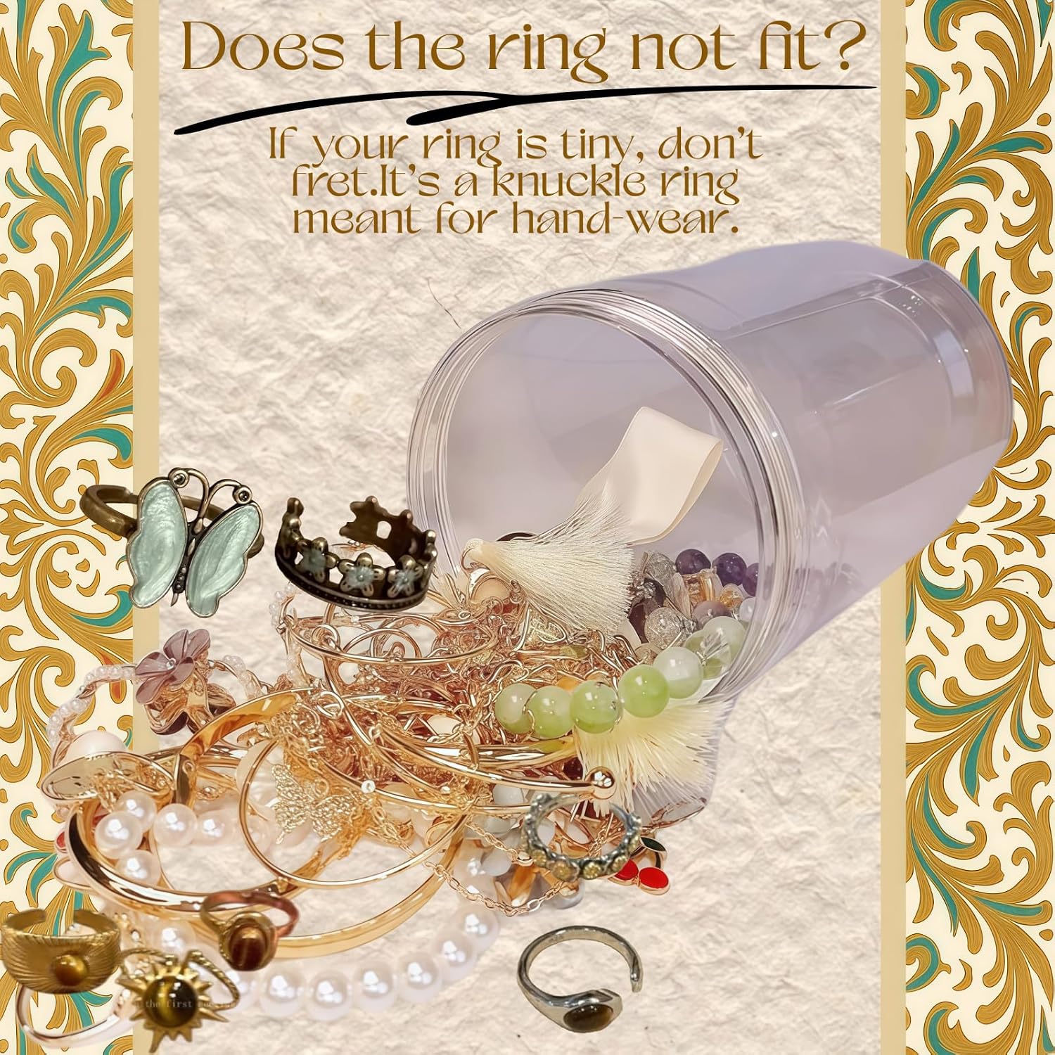 Mystery Jewelry Box - 40-Piece Surprise Gift Jar for Women, Assorted Necklaces, Earrings, Rings, Bracelets, Unique Birthday Present image 5