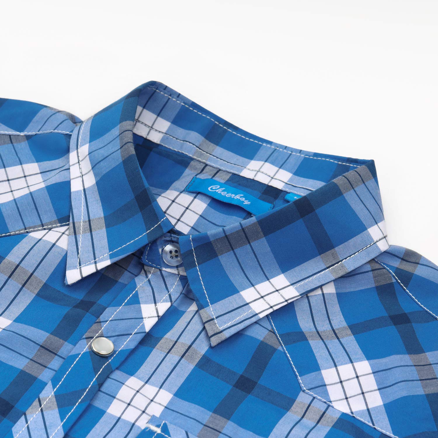 Camisa informal de manga larga con botones a presión de perlas occidentales para niños pequeños de 4 a 16 años - - 5 años
