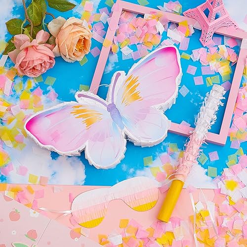 Vista 92 de Lewtemi Decoraciones de fiesta de piñatas con barra para ojos vendados y confeti para decoración de fiesta, centro de mesa, accesorio de fotos