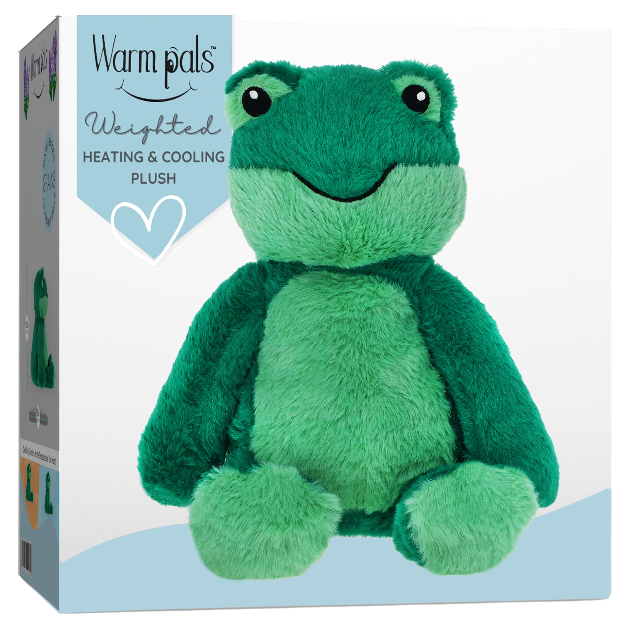 1i4 Group Warm Pals - Frog - Cozy Microwavable Lavender Scented Plush Toys - Heated Stuffed Animal - Heatable Coolable Bedtime Comfort Plushie