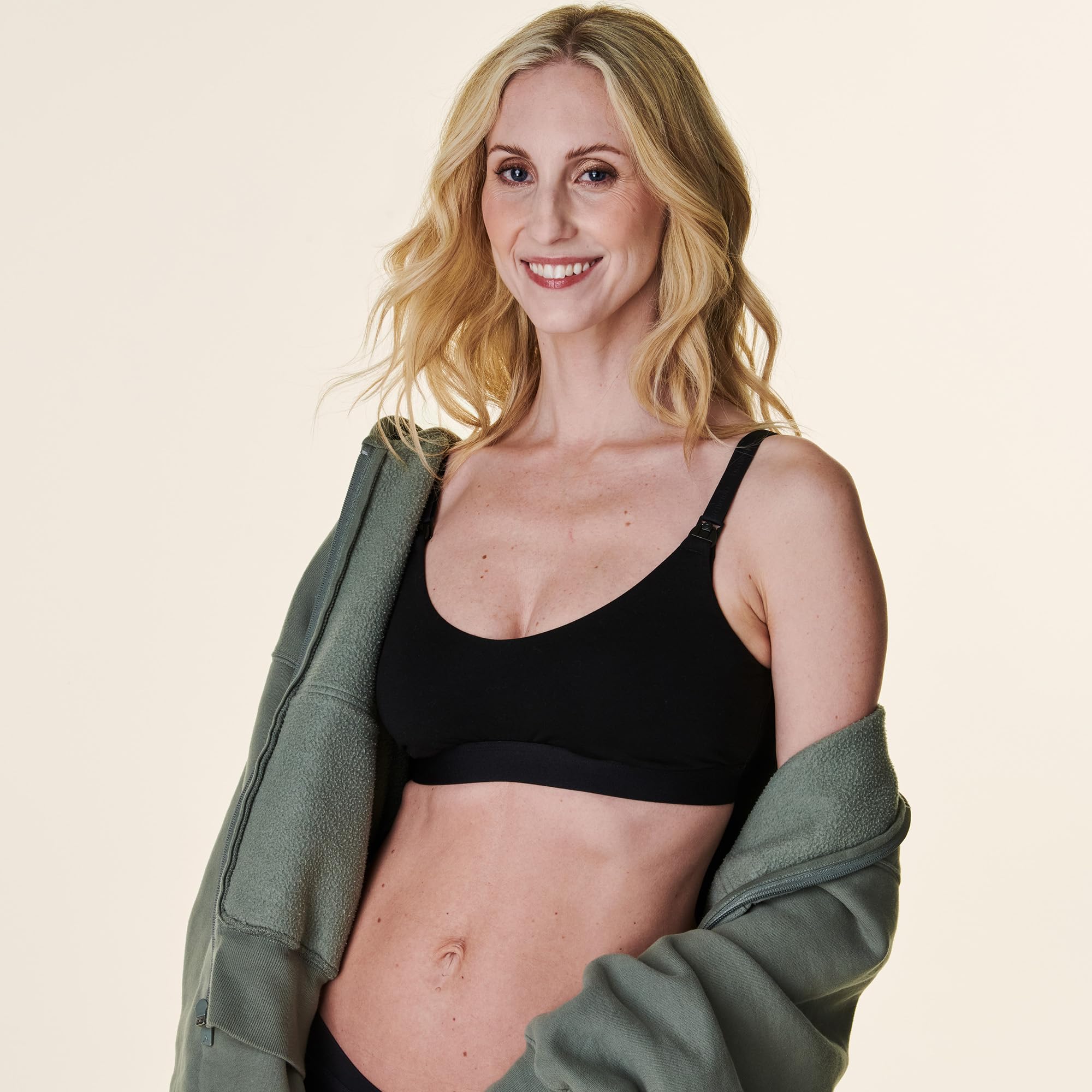 Bravado Designs Reggiseno da donna in cotone per maternità e allattamento, senza fili, copertura completa