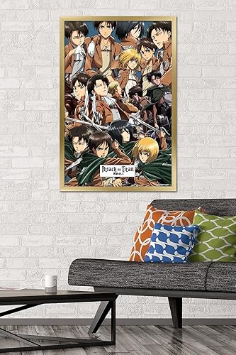 Miniatura 73 de Trends International Attack on Titan - Póster de pared, 22.375 x 34 pulgadas, póster y paquete de montaje