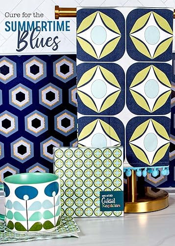 Miniatura 7 de Servilleta de cóctel geométrica moderna de mediados de siglo, 3 capas decorativas costeras, decoración de despedida de soltera, baby shower,