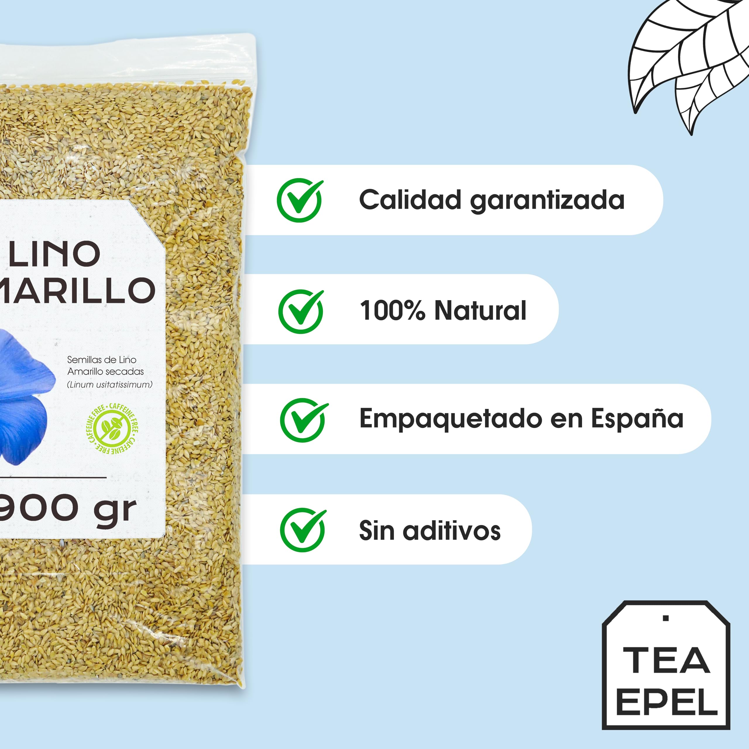 Semillas de Lino 900 gr - Linaza - Lino Amarillo a Granel