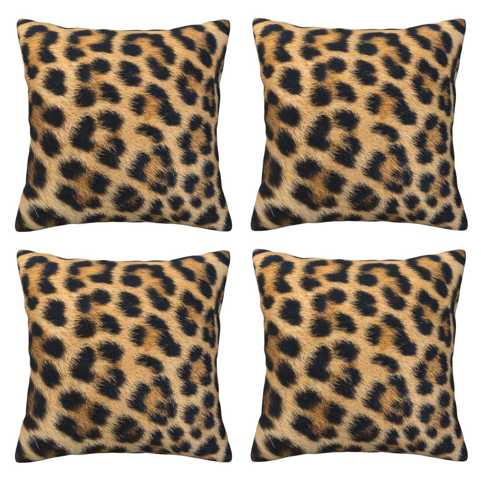 Coussin léopard housse carrée 40x40 déco salon canapé et chambre BAFAFA