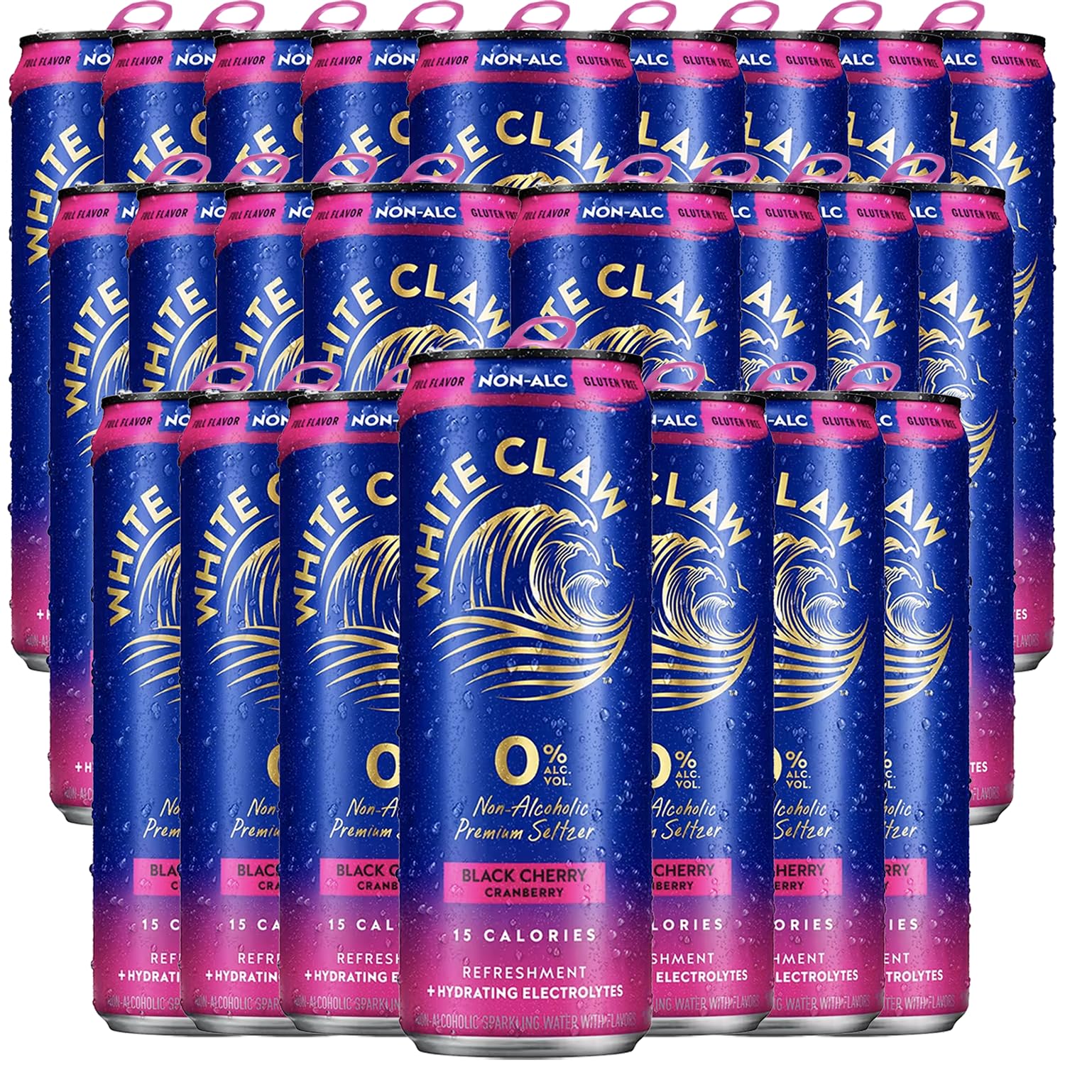 Amazon.com: White Claw 24 Pack 0% Alcohol Black Cherry Cranberry