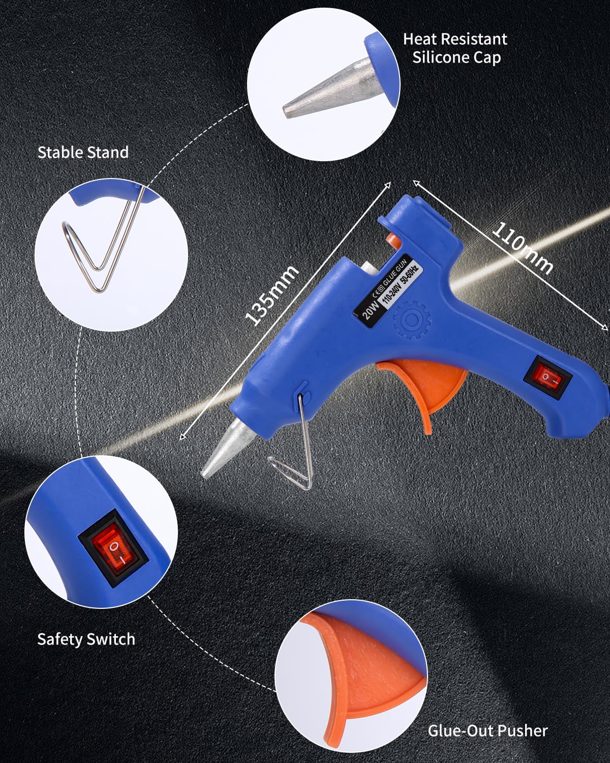 Riparazione di Ammaccature Auto Kit, Strumento per la rimozione delle ammaccature, Tirabolli per Carrozzeria, Pistola per Colla, Kit per la Riparazione per ammaccature Grandi Medie Piccole